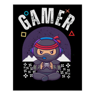 Pôster jogo de vídeo com controlador de gamer retrô