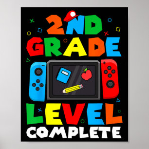 Poster Jogo de Vídeo Concluído no Nível de Grau no Último