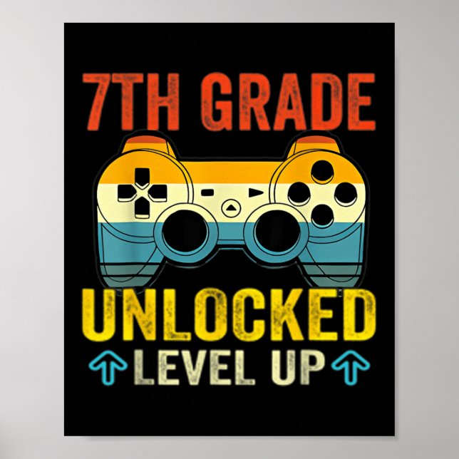Poster Jogo De Vídeo De Nível Superior Desbloqueado De 7  (Frente)