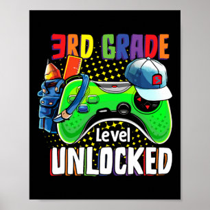 Poster Jogo De Vídeo Desbloqueado De Nível Terceiro