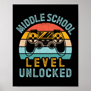 Poster Jogo De Vídeo Desbloqueado No Nível Da Escola Secu