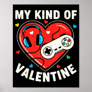 Poster Jogo de Vídeo Engraçado Gamer Dia dos Namorados Pa