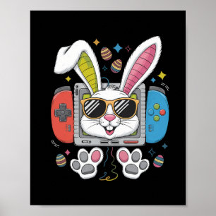 Poster Jogo de Vídeo Ovos Coelhinhos Figurino Páscoa Dia 