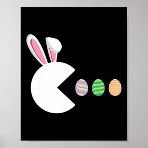 Poster Jogo de Vídeo Ovos Páscoas Crianças Jogadoras Home