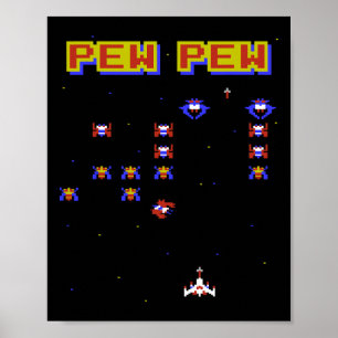 Poster Jogo de Vídeo Retro Antigo Jogo da Escola dos Anos