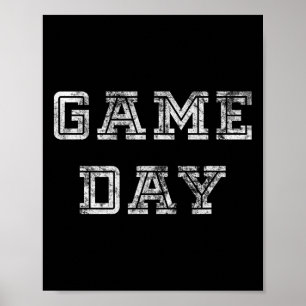 Poster Jogo Dia de Futebol Camisa Homens Mulheres Criança