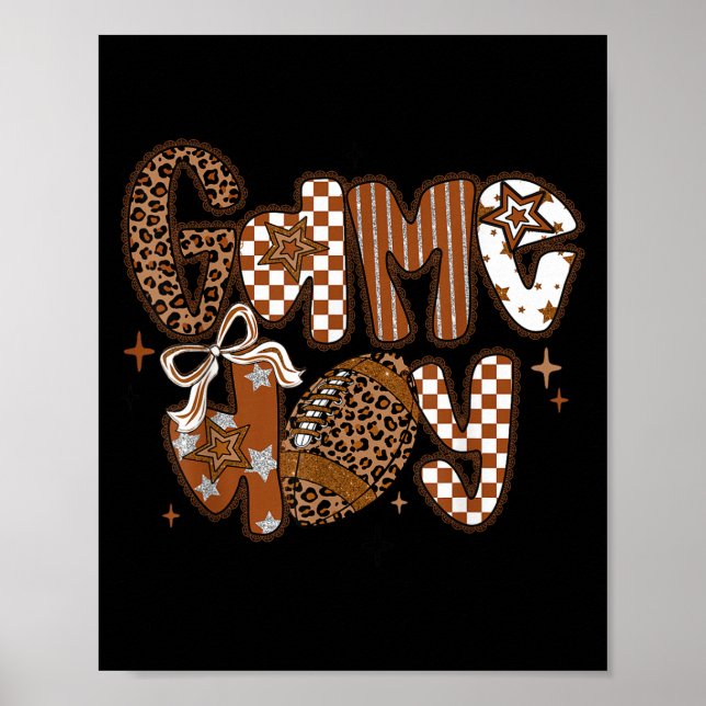 Poster Jogo Dia de Futebol Girly Lace Equipe de Arco Srit (Frente)