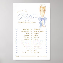 Poster Jogo Digital 'Ela Deveria Preferir' com Arco Azul 