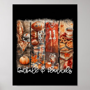 Poster Jogo Divertido de Futebol & Flanelas Vibrações de