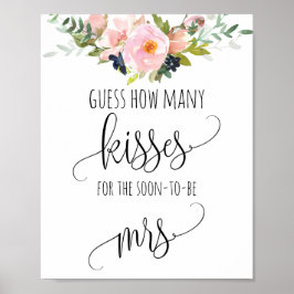 Poster Jogo do chá de panela adivinha quantos beijos Post