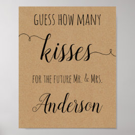 Poster Jogo do chá de panela adivinha quantos beijos Post