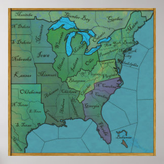 Pôster Jogo do Conselho (Vintage) nos EUA orientais