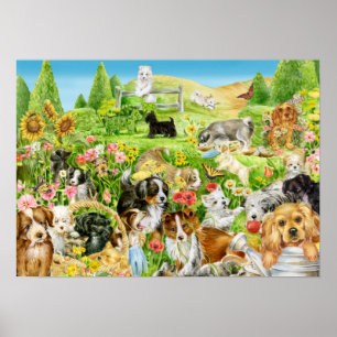 Poster Jogo do filhote de cachorro