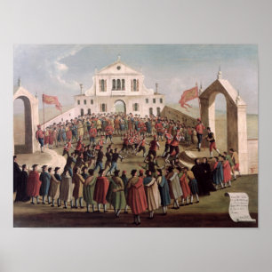 Pôster Jogo do futebol em Sant'Alvise, Veneza