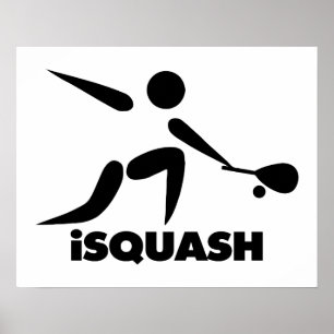 Poster Jogo do logotipo do iSquash da polpa