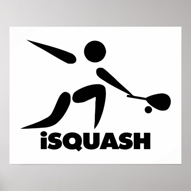 Poster Jogo do Logotipo do iSquash Squash (Frente)