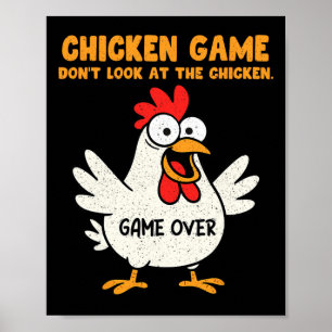 Poster Jogo Engraçado de Frango Não Olhe para a Animação 