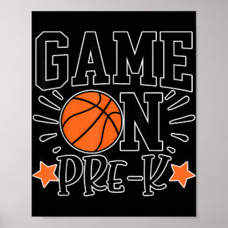 Poster Jogo Engraçado Em Pré-k Crianças De Basquete Espor