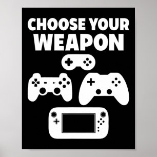 Poster Jogo Engraçado Escolha Sua Arma