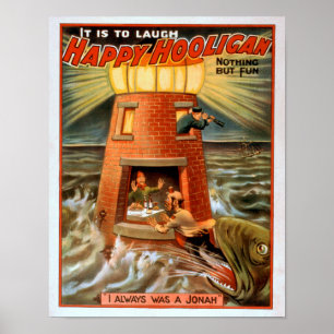 Poster Jogo feliz do farol e do Jonah do hooligan