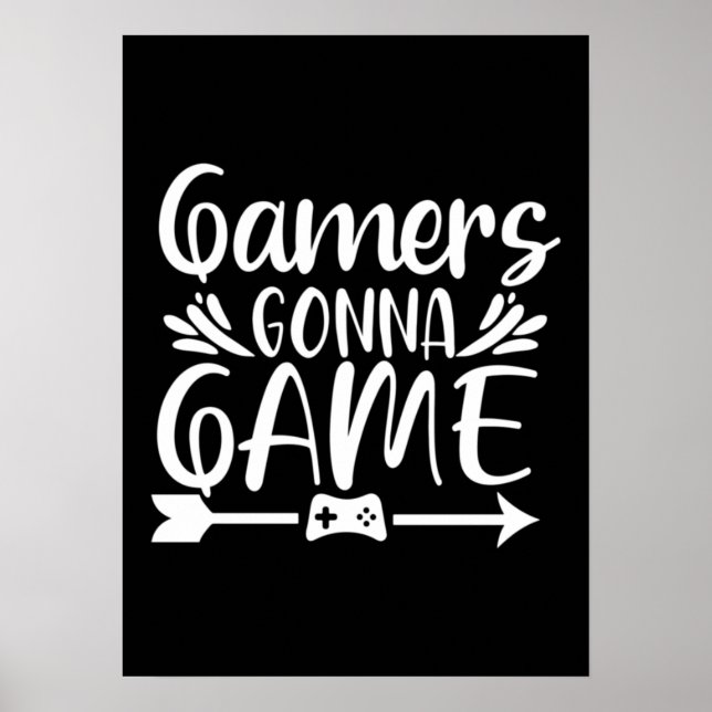 Poster Jogo Gamers Goney - Jogo Engraçado, Posto de Jogos (Frente)