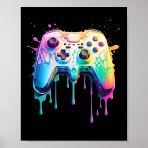 Poster Jogo Gráfico de Vídeo - Jogo Colorido de Vídeo Lov