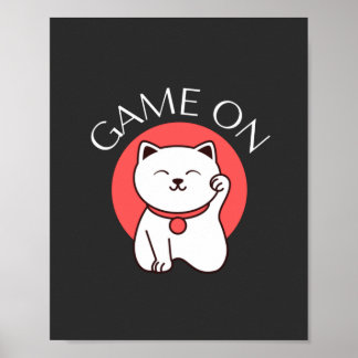 Poster Jogo Japonês sobre Charme de Gato - Boa Jogada