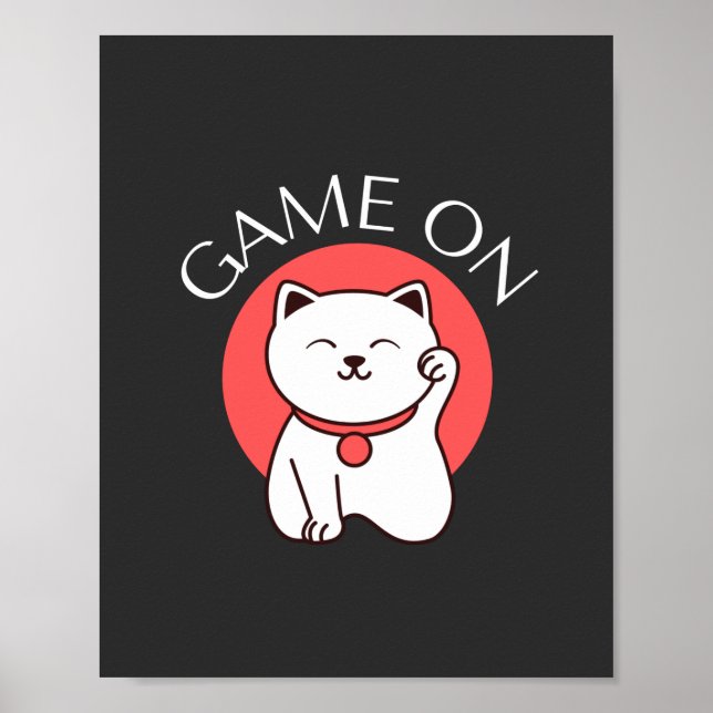 Poster Jogo Japonês sobre Charme de Gato - Boa Jogada (Frente)