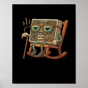 Poster Jogo Jogador Antigo Engraçado Jogos Retro 80s 90s 