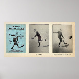 Poster Jogo Moderno de Rugby - Vintage Rugby Art Impressã
