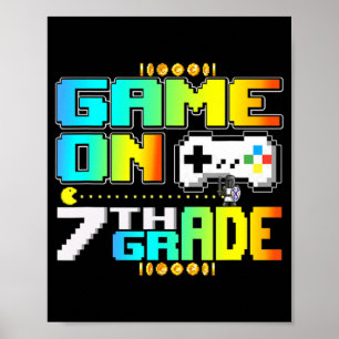 Poster Jogo No Jogo Da Grau 7 Gaming De Vídeo De Volta À