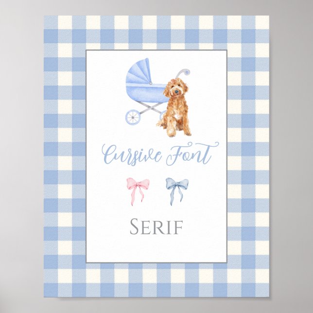 Poster Jogo Personalizável para Chá de Bebê (Frente)