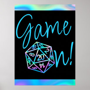 Poster Jogo RPG ativado   Holo Fantasy Tabletop Retro Gam