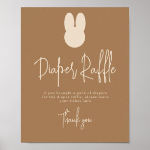 Poster Jogo Simples de Fralda Coelho Raffle