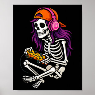Poster Jogo Skeleton Meninas do Halloween Mulheres Vídeo