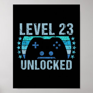 Poster Jogo Vintage 23º Aniversário Presente 23 Anos