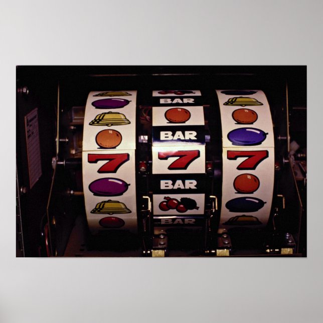 Pôster Jogos de azar, caça-níqueis (Frente)