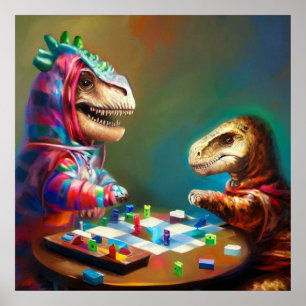 Poster Jogos de Conselho T Rexs