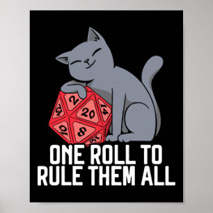 Poster Jogos De Rpg D20 Jogos De Mesa Engraçado Jogador D