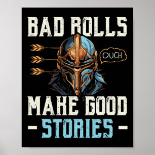 Poster Jogos De Rpg De Interpretação De Papel D20 Mesa Fu