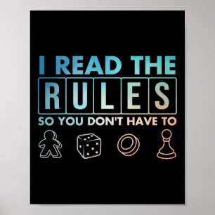 Poster Jogos de Tabuleiro Divertidos Arte Para Homens Mul
