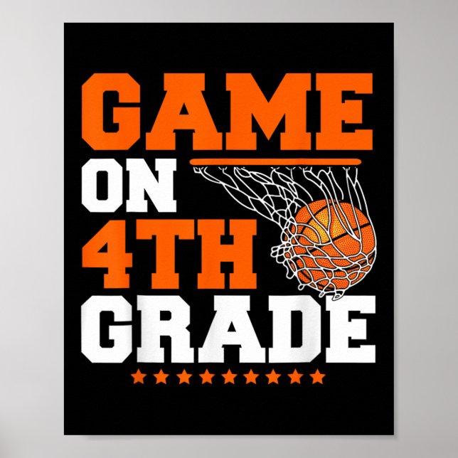 Poster Jogos Divertidos No Quarto Ano De Basquete No Prim (Frente)