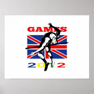 Poster Jogos do Verão de 2012 High Jump Track and Field