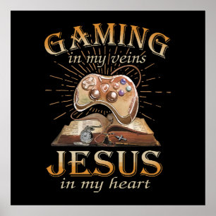 Poster Jogos em Minhas Veias Jesus no Meu Coração