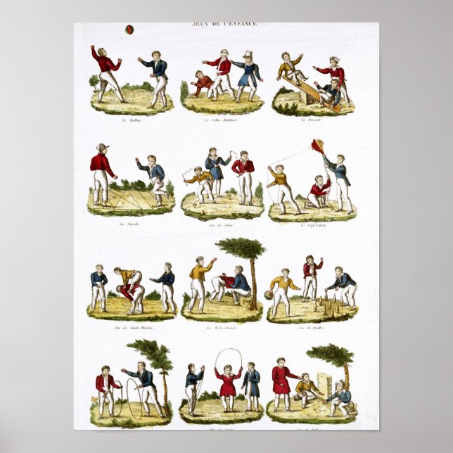 Pôster Jogos Infantis, 1810 (Frente)