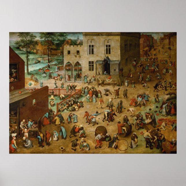 Pôster Jogos Infantis de Pieter Bruegel, o Velho (Frente)