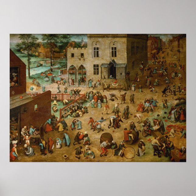 Poster Jogos Infantis de Pieter Bruegel, o Velho (Frente)