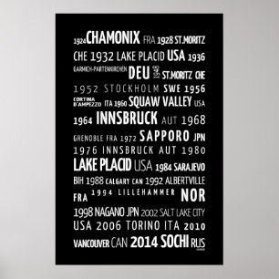 Poster Jogos Olímpicos do inverno