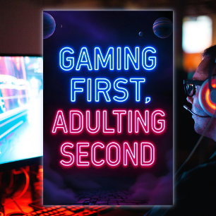 Poster Jogos Primeira Adultando Segunda Cores Neon Vibran