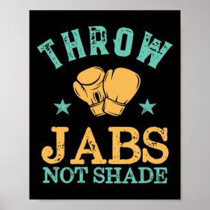 Poster Jogue Jabs Não Sombra Sarcástico E Divertido Mulhe